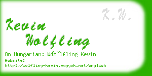 kevin wolfling business card